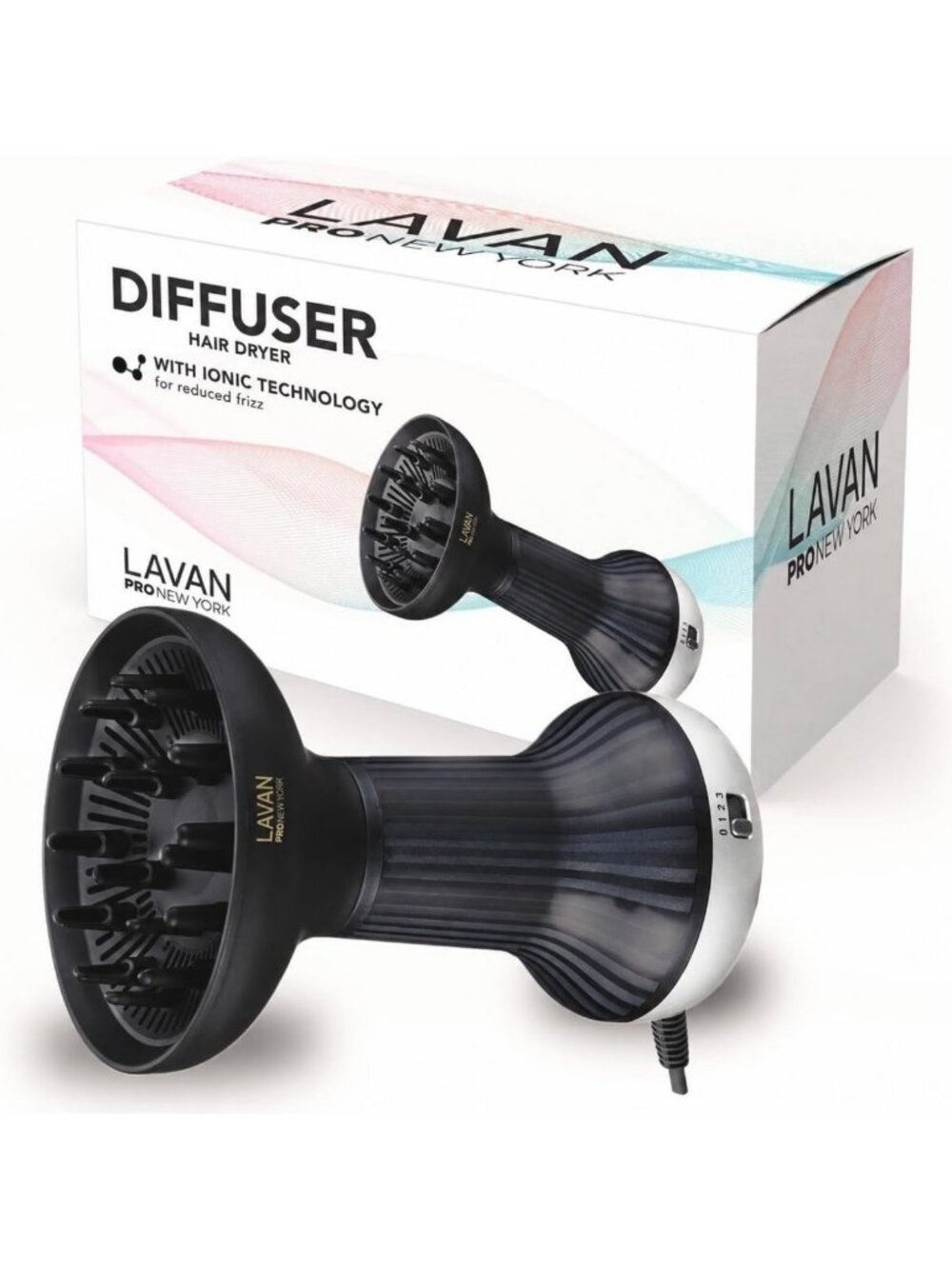 Ionic Hair Dryer for Curly Hair - Adjustable Heat & Speed, Lightweight